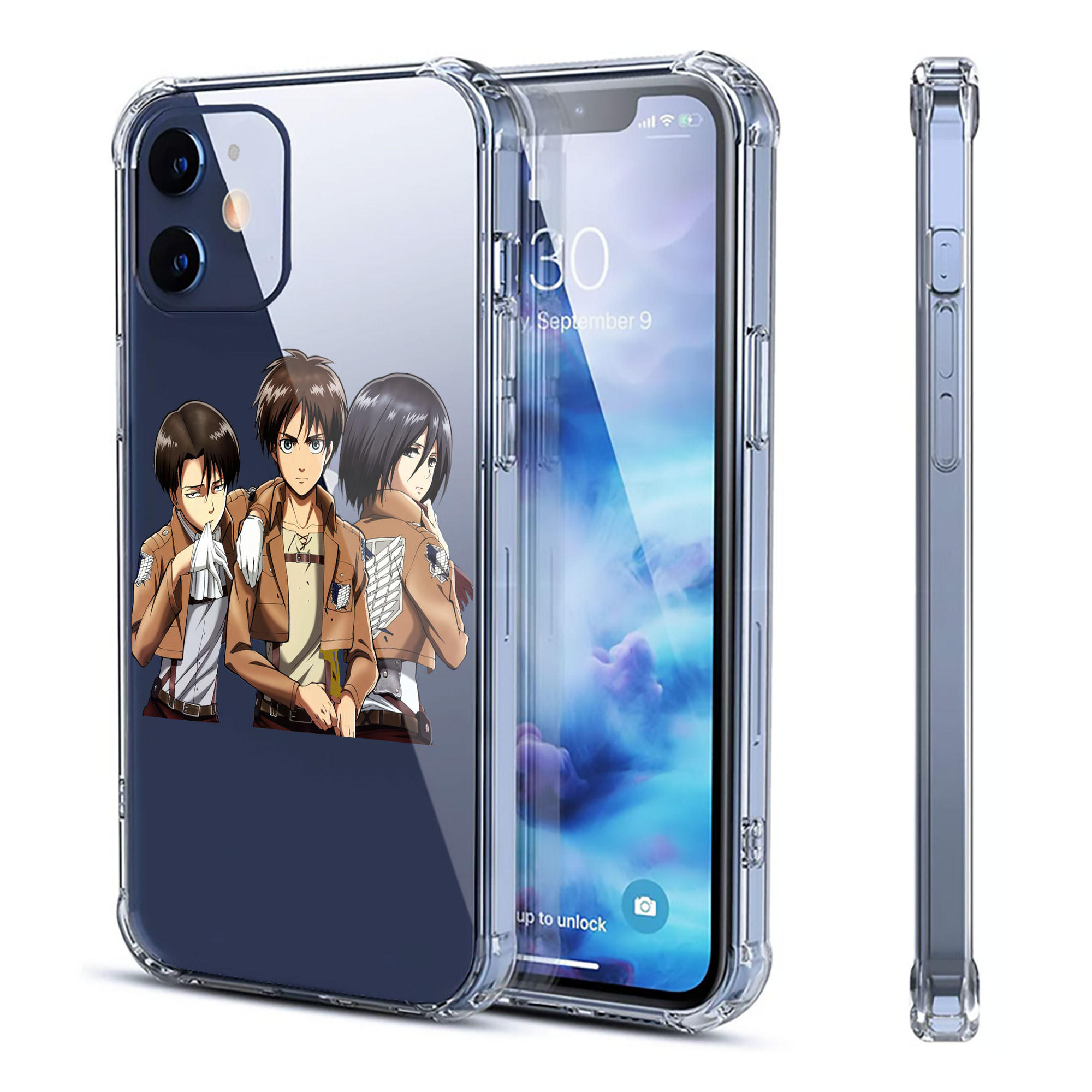 （画像用） 進撃の巨人 エレン･イェーガー Attack on Titan Eren Jäger 【iPhone 12シリーズ対応】透明スマホケース（クリアソフトケース）